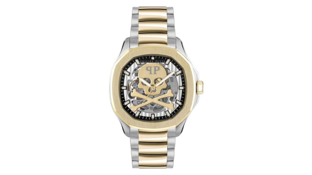 PHILIPP PLEIN Men Skeleton Dial & Bracelet Style Straps Analogue Automatic Watch