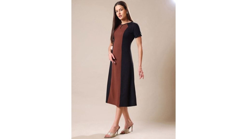 PURVAJA A-Line Midi Dress