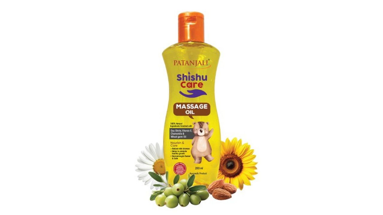 Patanjali Shishu Care Baby Massage Oil with Vitamin E & Chamomile - 200 ml