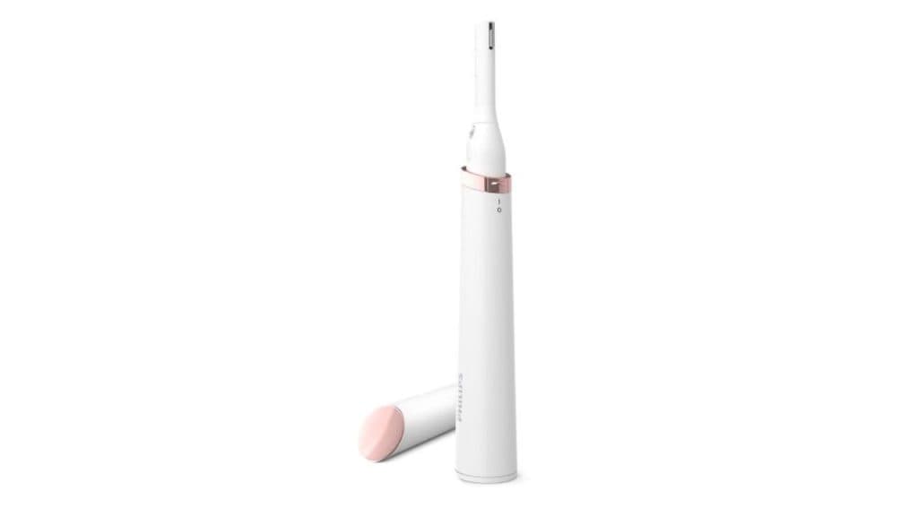 Philips Eyebrows & Facial Touch-Up Precision Pen Trimmer HP6388/00 - White & Pink