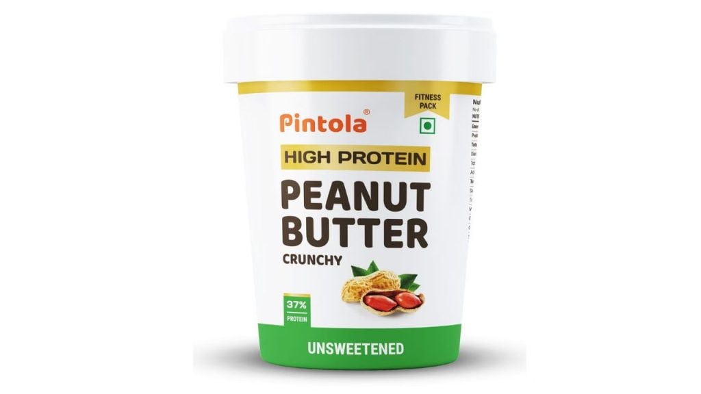 Pintola High Protein All Natural Peanut Butter (Crunchy, 510g) & Pintola High Protein Peanut Butter (Dark Chocolate) (Crunchy, 510gm)