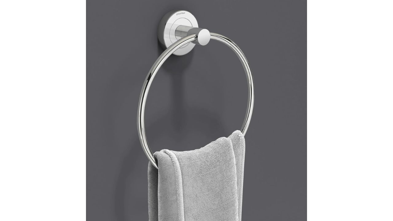 Plantex Compact Stainless Steel Towel Hanger
