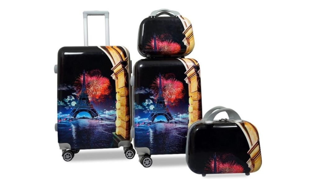 Polo ClassSet of 4 Black Printed Travel Bags