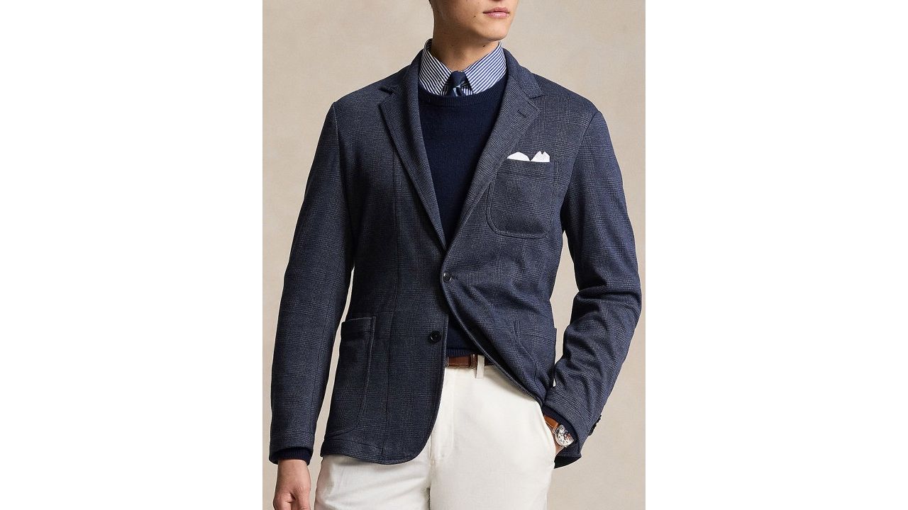 Polo Ralph Lauren Checked Slim-Fit Single Breasted Casual Blazer