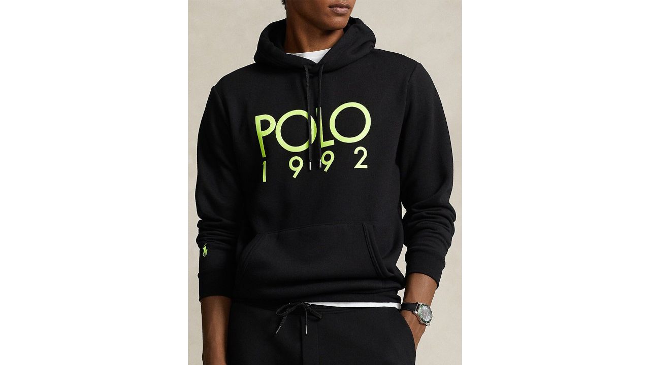 Polo Ralph Lauren Typography Printed Hooded Fleece Pullover