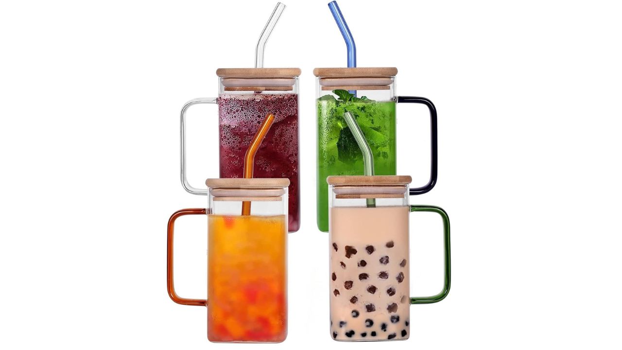 PrimeWorld 500ml Bricasto Square Glass Jar