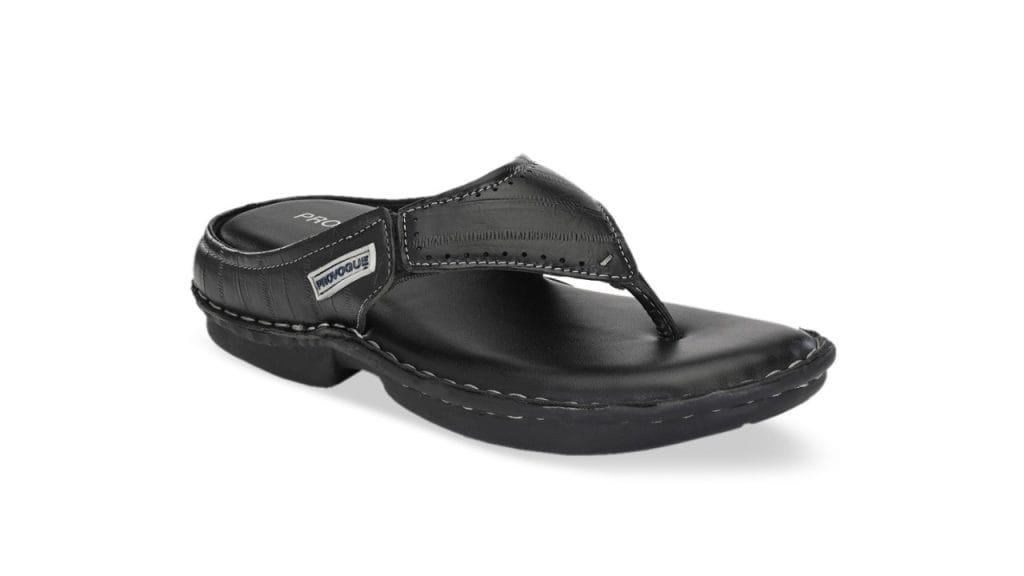 Provogue Men Black Solid Thong Flip-Flops