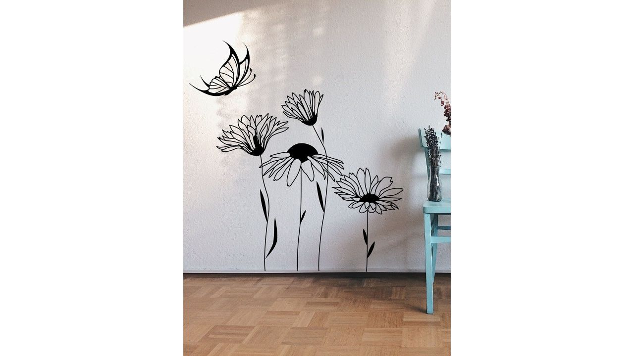 RANGOLI Black Butterfly Paradise Wall Sticker