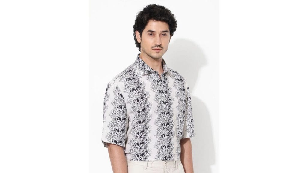 Rare Rabbit Men Gasta SS Boxy Floral Opaque Printed Shirt