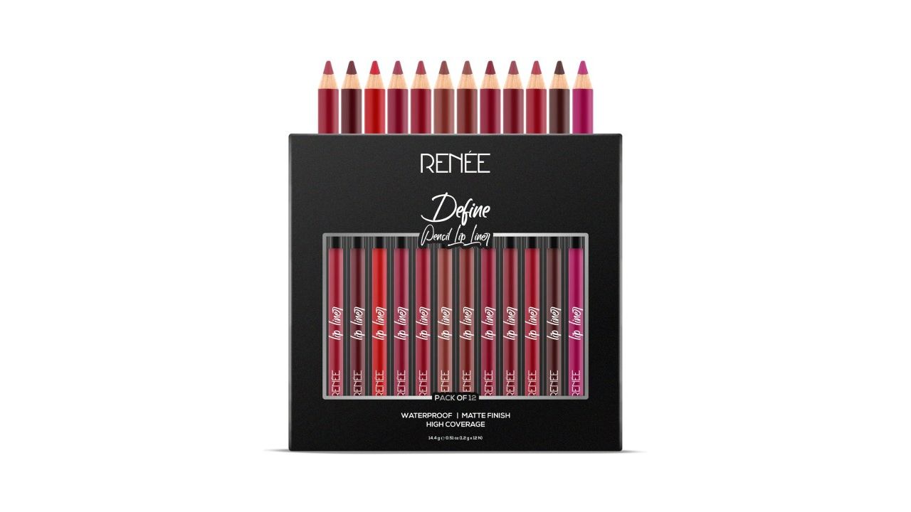 Renee Define Set Of 12 Matte Pencil Lip Liner