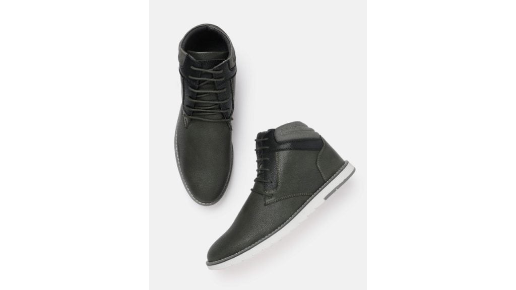 Roadster The Lifestyle Co. Men Mid-Top Textured Regular Boots