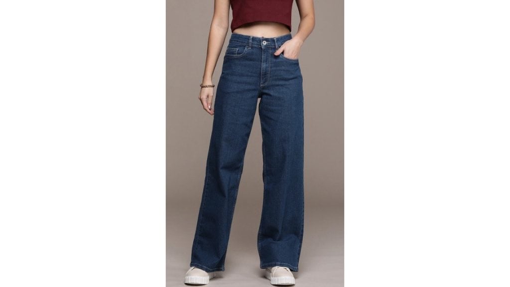 RoadsterThe Life Co. Women Wide Leg High-Rise Light Fade Stretchable Jeans