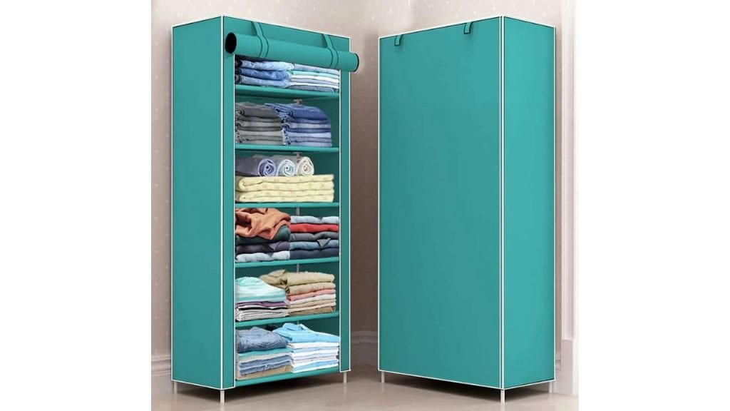 S.K Store Carbon Steel Collapsible Wardrobe