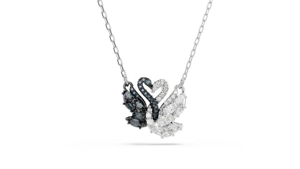 SWAROVSKI Rhodium-Plated Crystal Stone Studded Chain