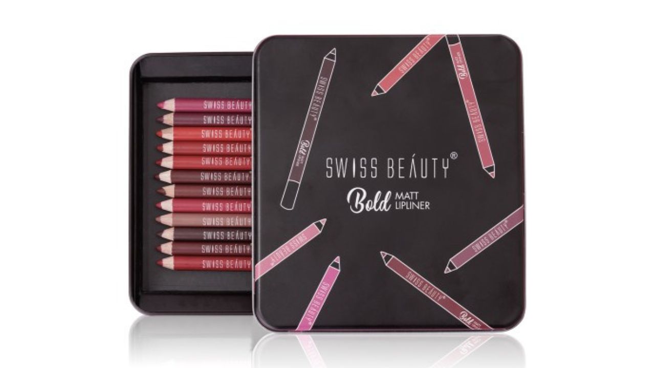 SWISS BEAUTY Set of 12 Bold Matt Lip Liners