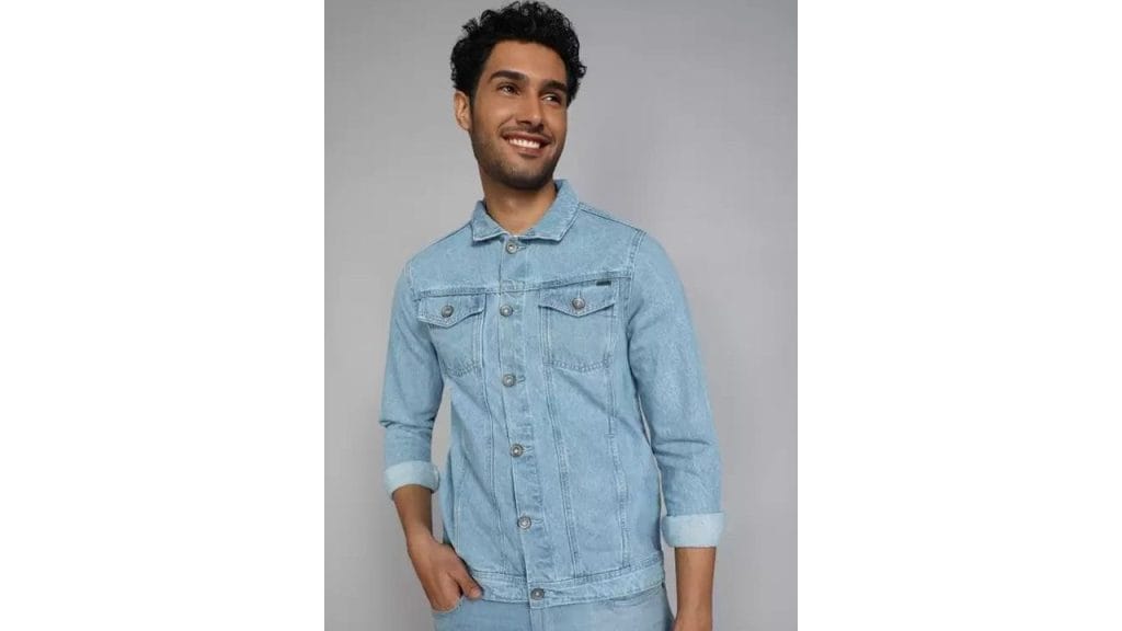 SZN Spread Collar Long Sleeves Denim Jacket