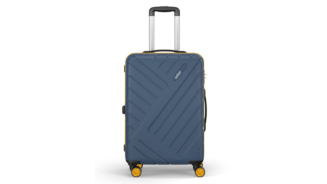 SafariAccent Polycarbonate 8 wheel Hard Medium Trolley Suitcase 66 cm