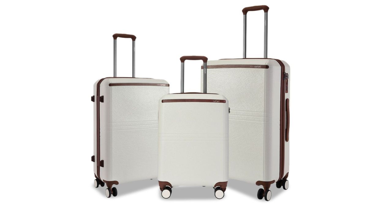 SafariSelect Heritage Set of 3 Textured with TSA Lock Polycarbonate Trolley Bag
