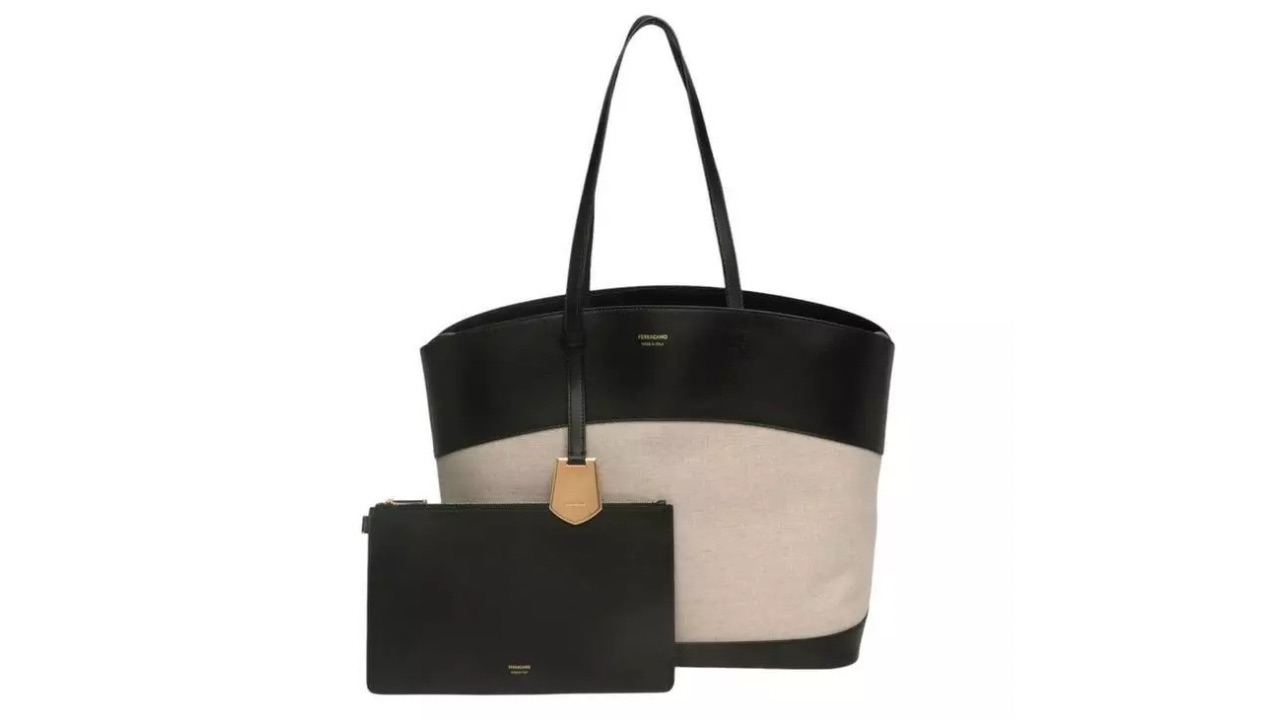 Salvatore Ferragamo Lino Tote Bag