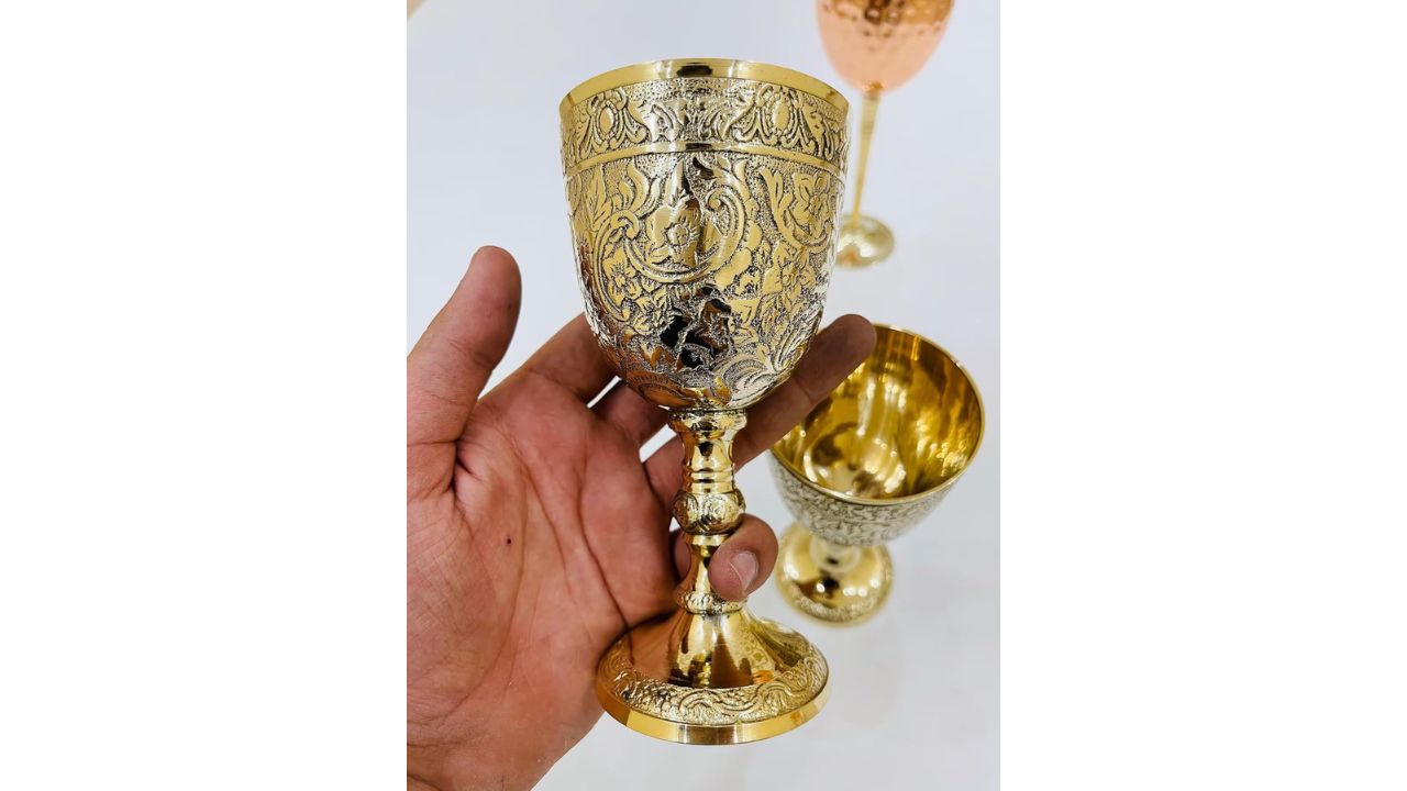 Samy Collectibles Pure Brass Goblet