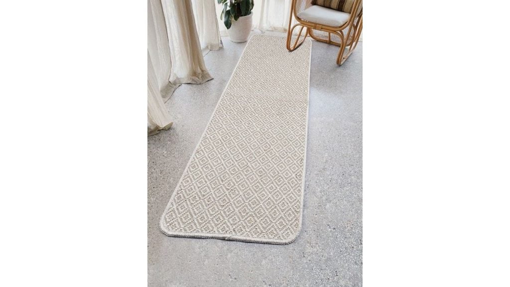 Saral Home Beige Handloom Geometric Runner