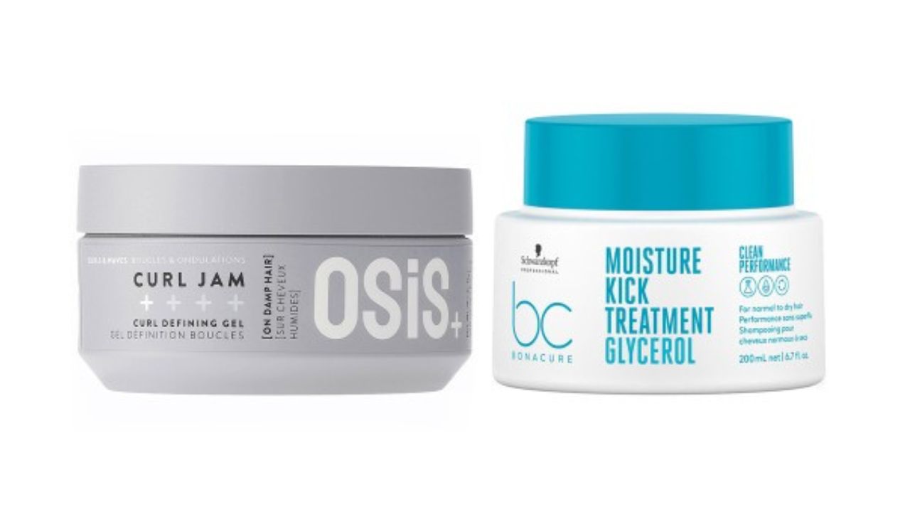 Schwarzkopf PROFESSIONAL Bonacure Moisture Kick Hair Mask & OSiS+ Curl Jam Defining Gel