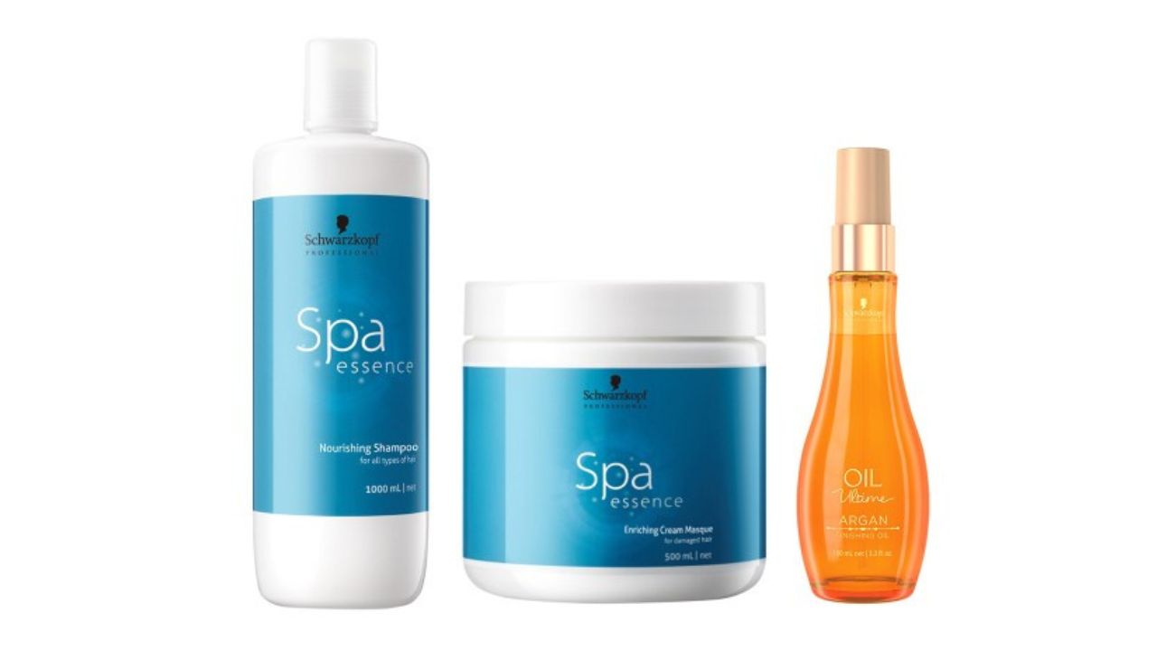 Schwarzkopf PROFESSIONAL Set of Spa Essence Shampoo + Hair Mask + Ultime Argan Oil