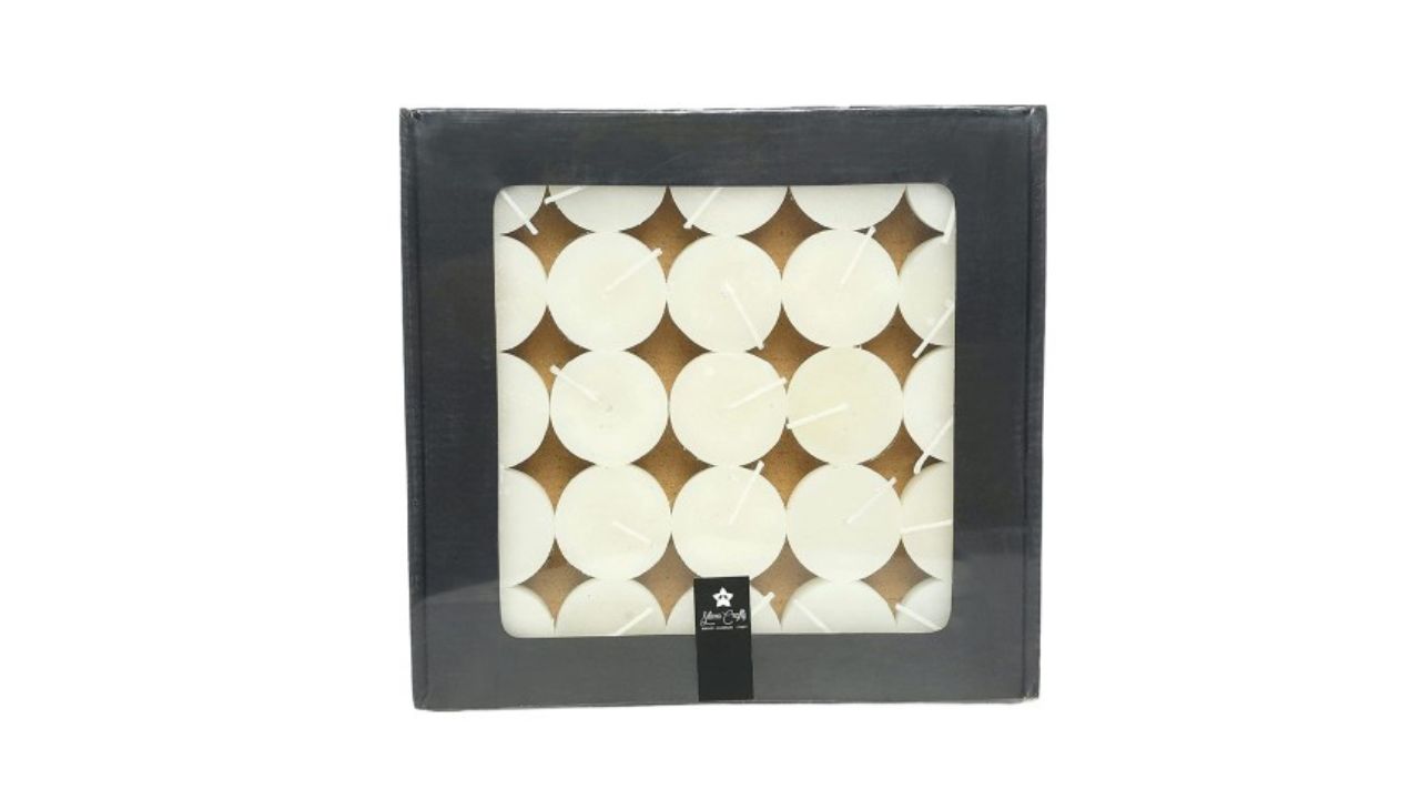Sitara Crafts White 25 pieces Jar Candle