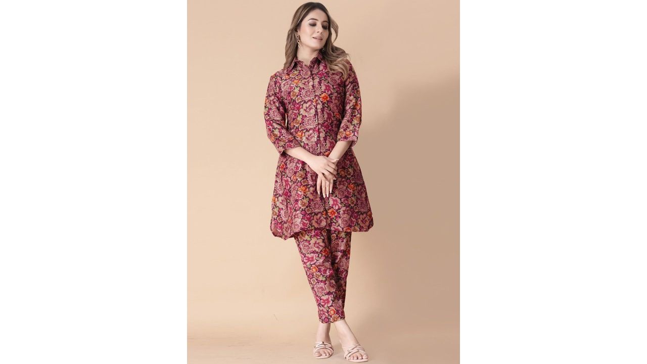 Siya Fashion Floral Printed Shirt & Trouser Set