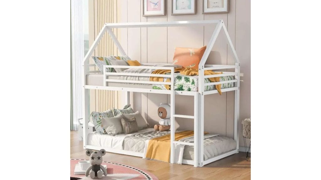 Smake Mart 2-in-1 Bunk Bed with Safety Guard Rail