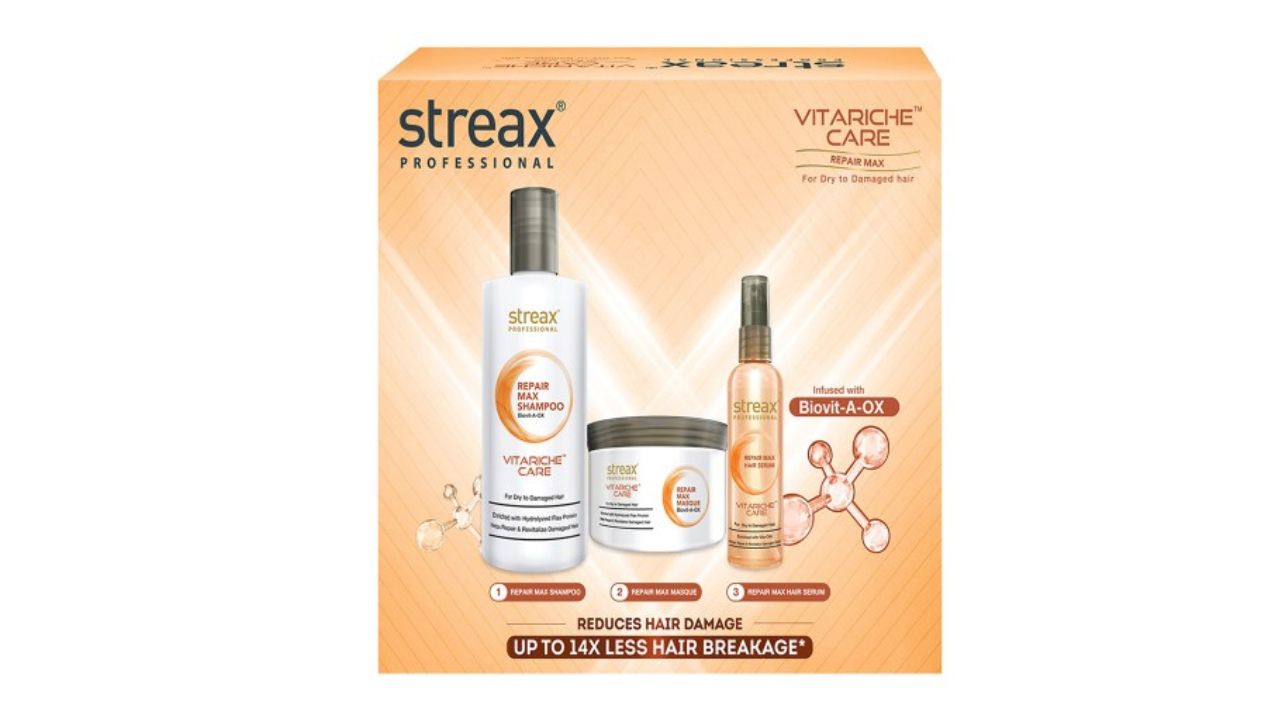 Streax Professional Vitariche Care Repair Max Hair Care Kit