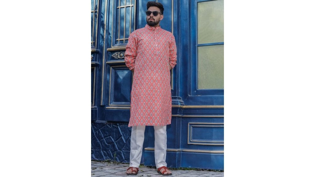 Stuffie LandMen Ethnic Motifs Printed Regular Pure Cotton Kurta with Pyjamas