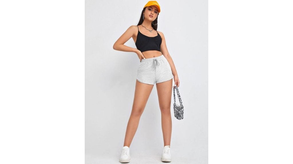 StyleCast x Slyck High-Rise Solid Shorts (Beige)