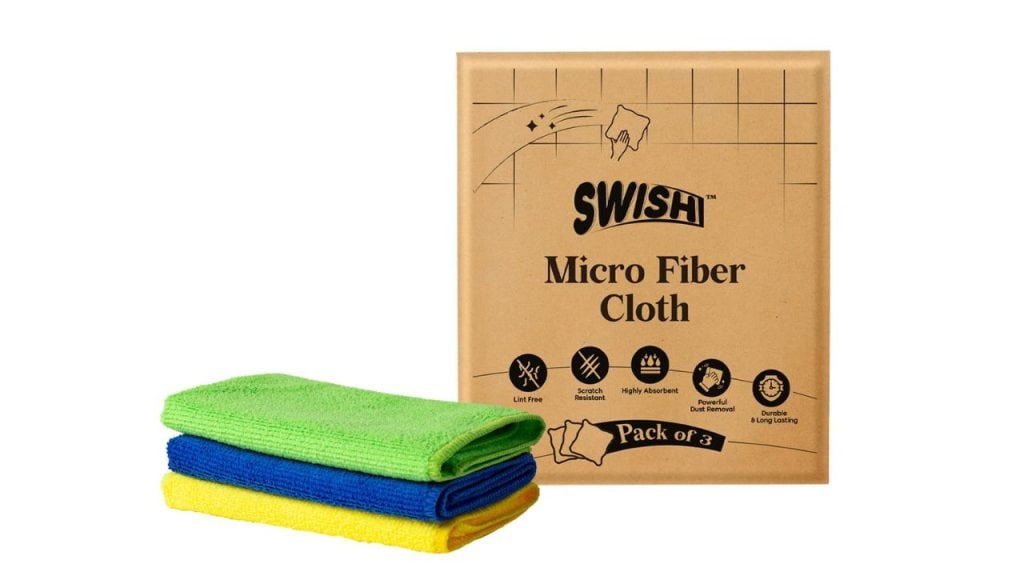 Swish Microfiber Cloth for Cleaning Pack of 3