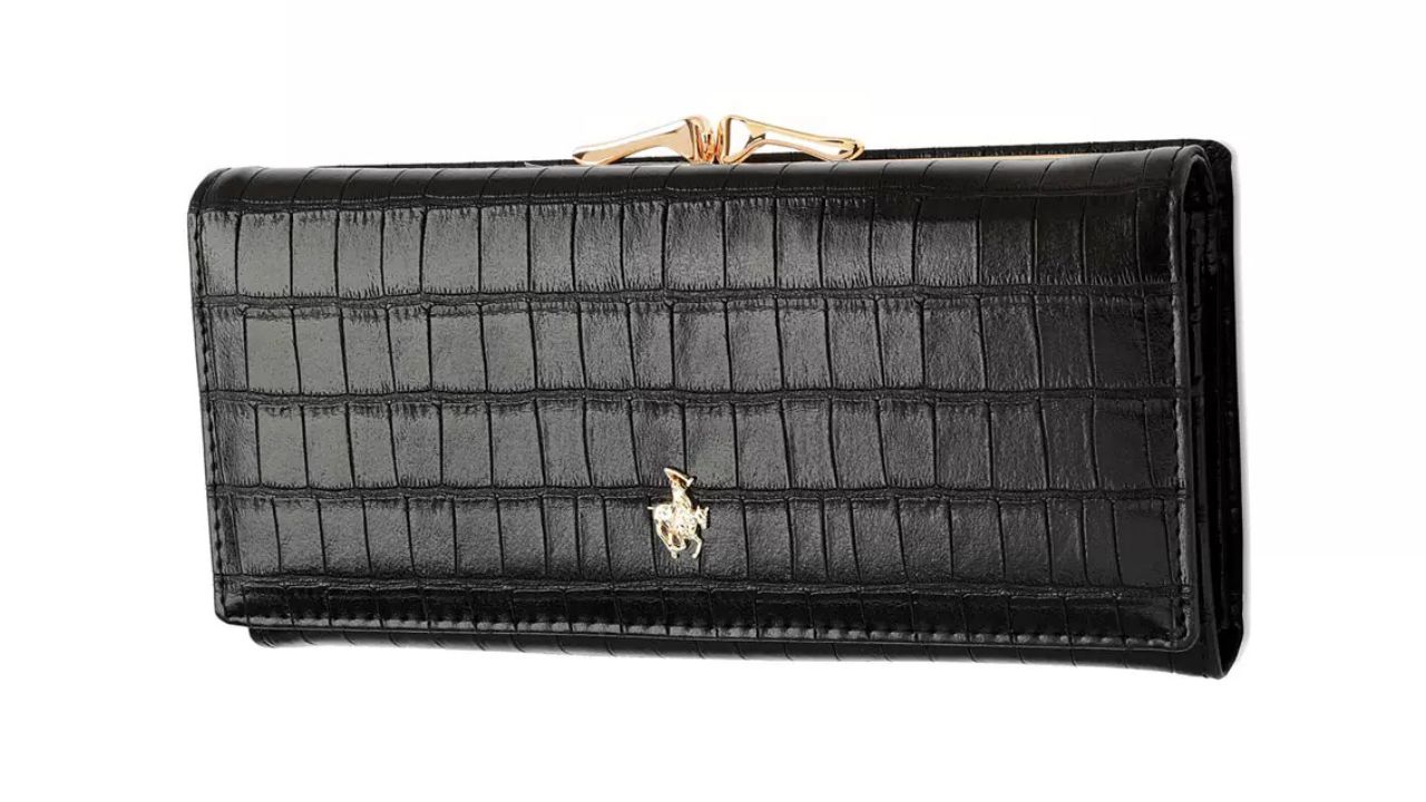 Swiss Polo Women's Long Purse / Wallet - Black