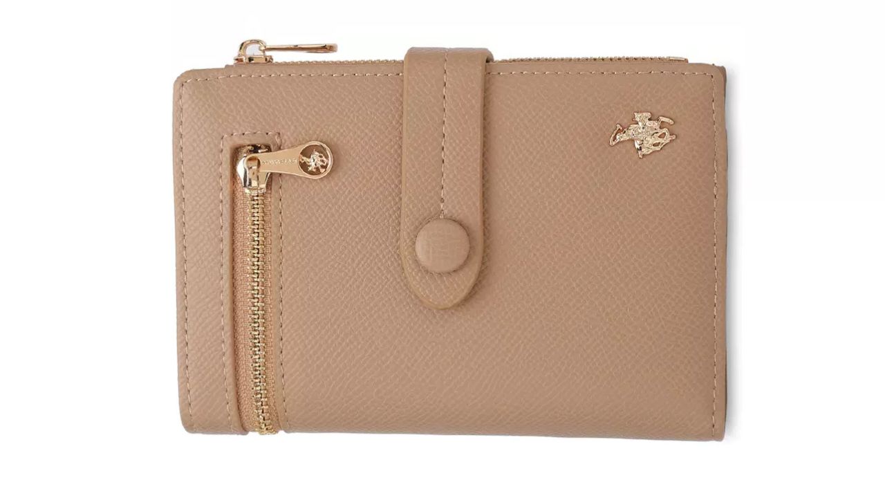 Swiss Polo Women's Short Purse / Wallet - Beige