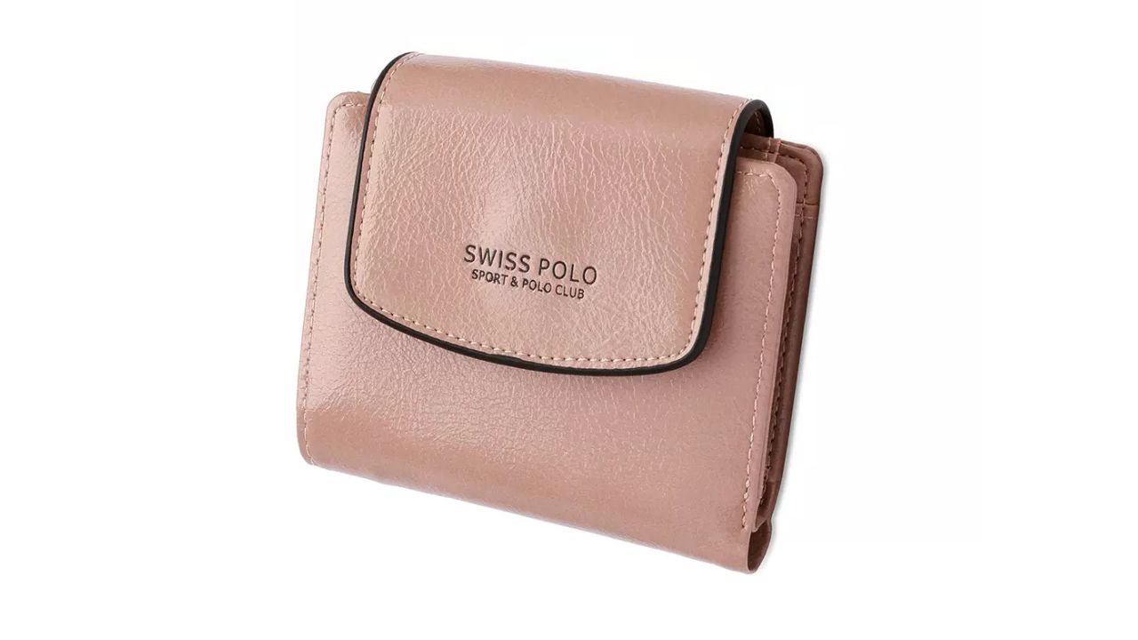 Swiss Polo Women's Short Wallet / Purse - Beige