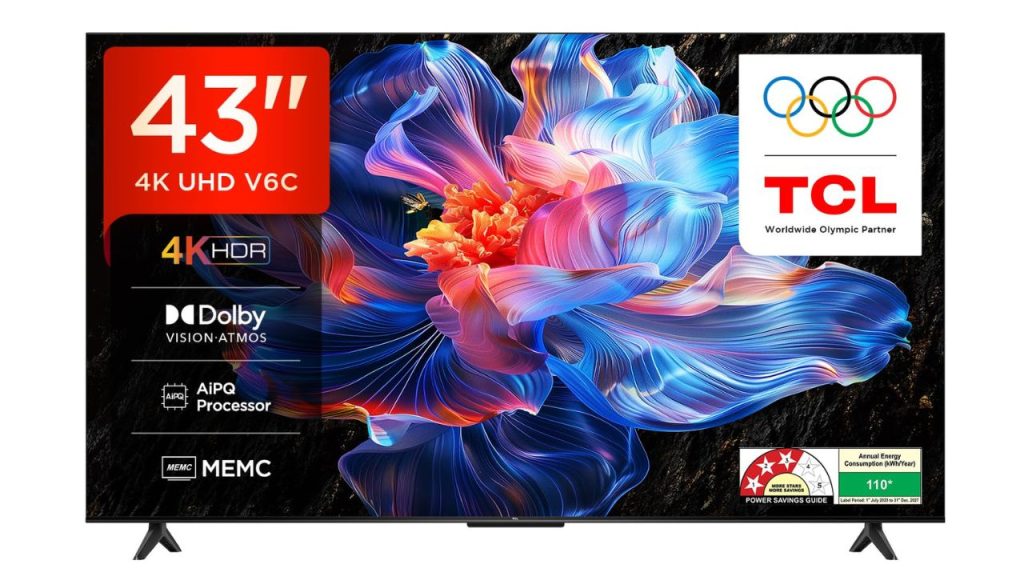 TCL 108 cm (43 inches) Metallic Bezel Less Series 4K Ultra HD Smart LED Google TV