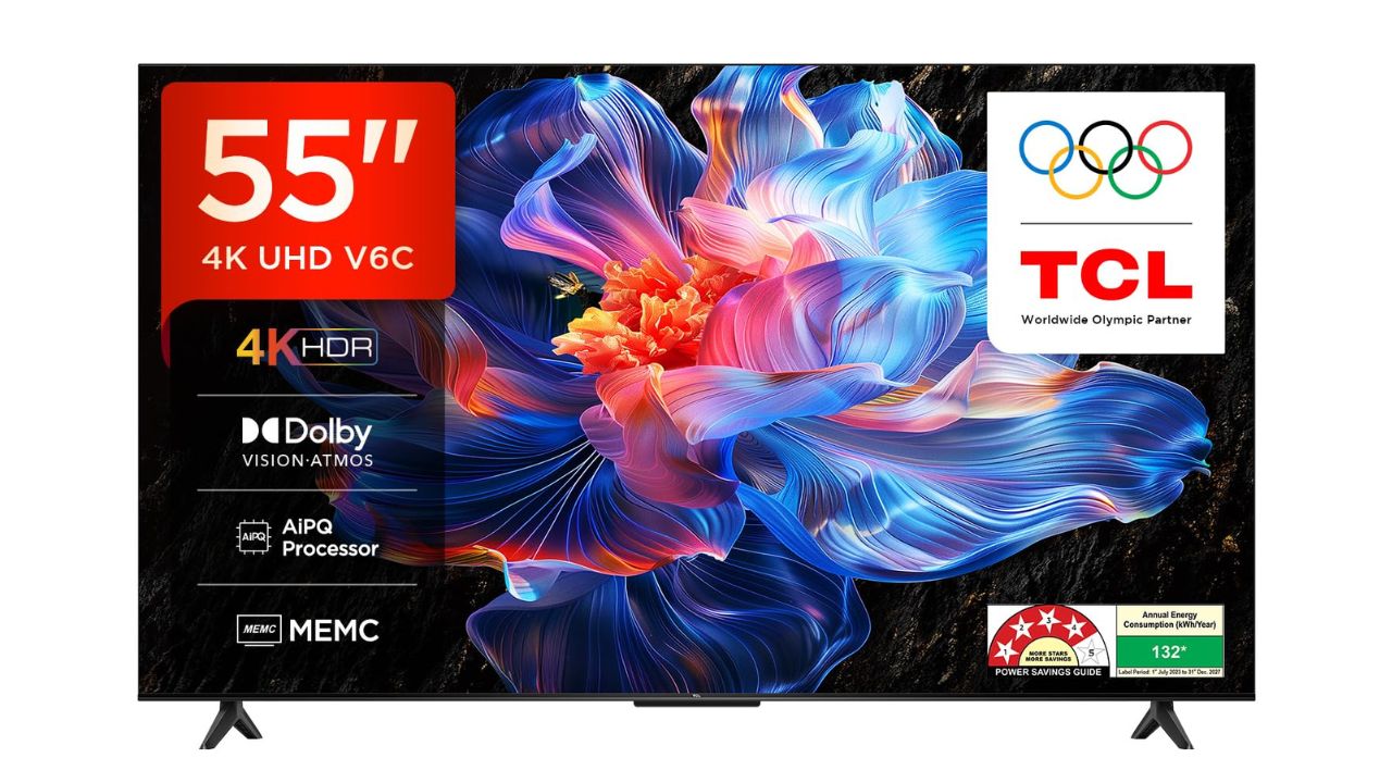 TCL 139 cm (55 inches) Metallic Bezel Less Series 4K Ultra HD Smart LED Google TV