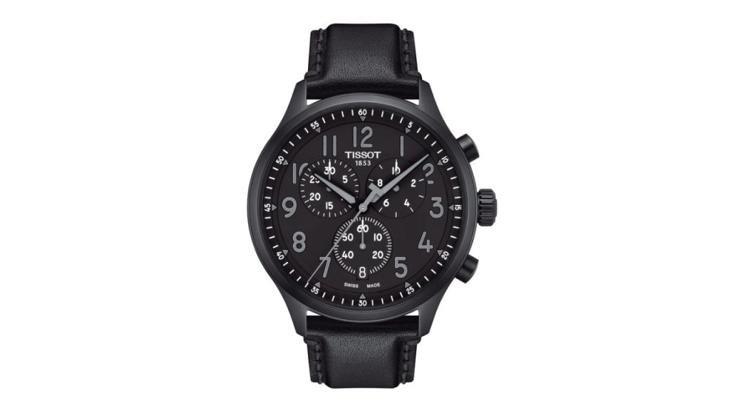 TISSOTMen Black Dial & Black Leather Straps Analogue Watch T1166173605200