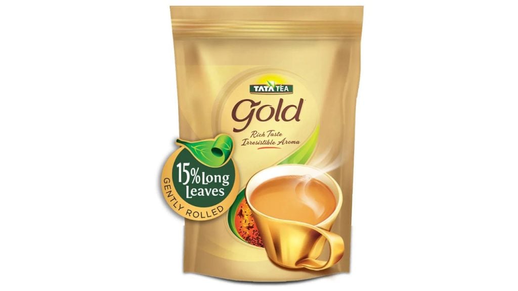 Tata Tea Gold Black Tea with Gently Rolled Aromatic Long Leaves