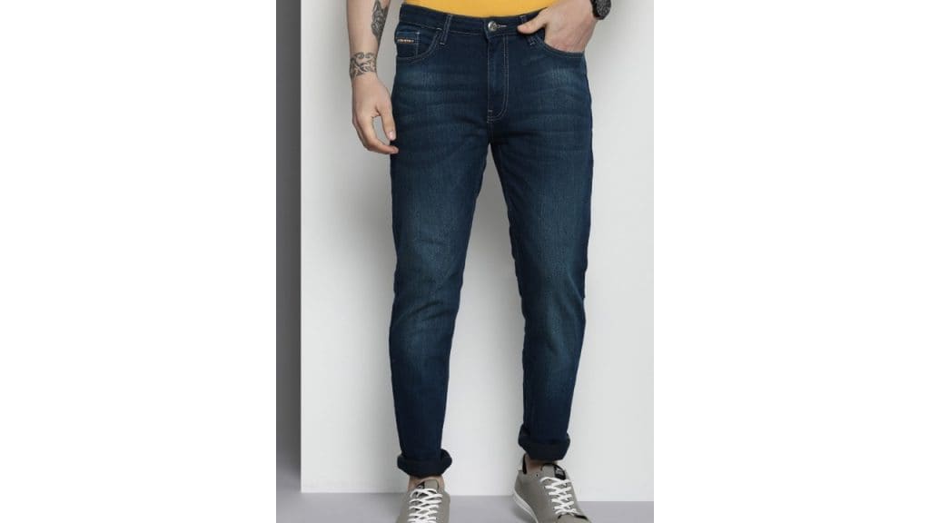 The Indian Garage CoMen Slim Fit Low Distress Light Fade Stretchable Jeans