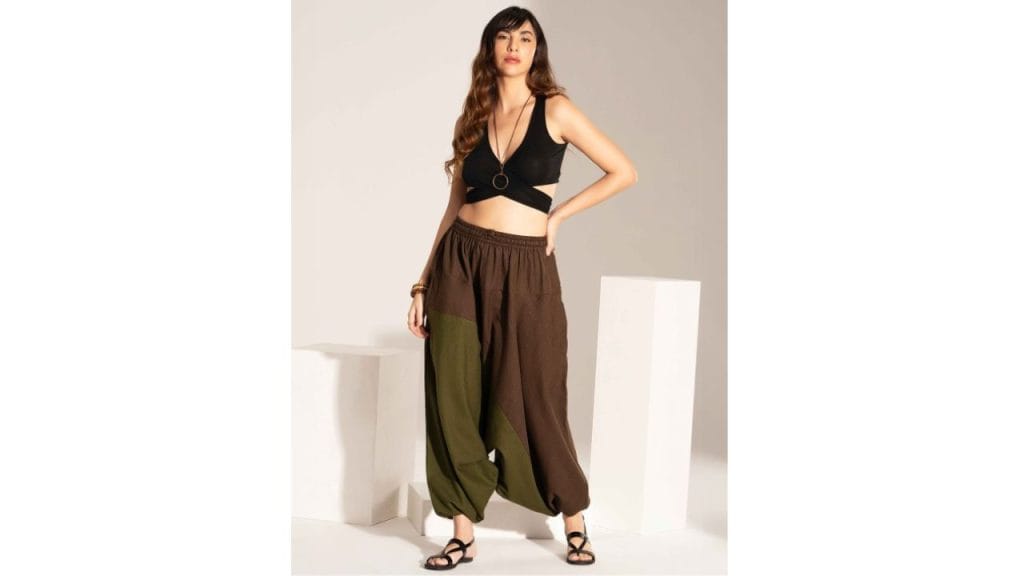 The Veshti Company Women Pure Cotton Loose-Fit Harem Pant