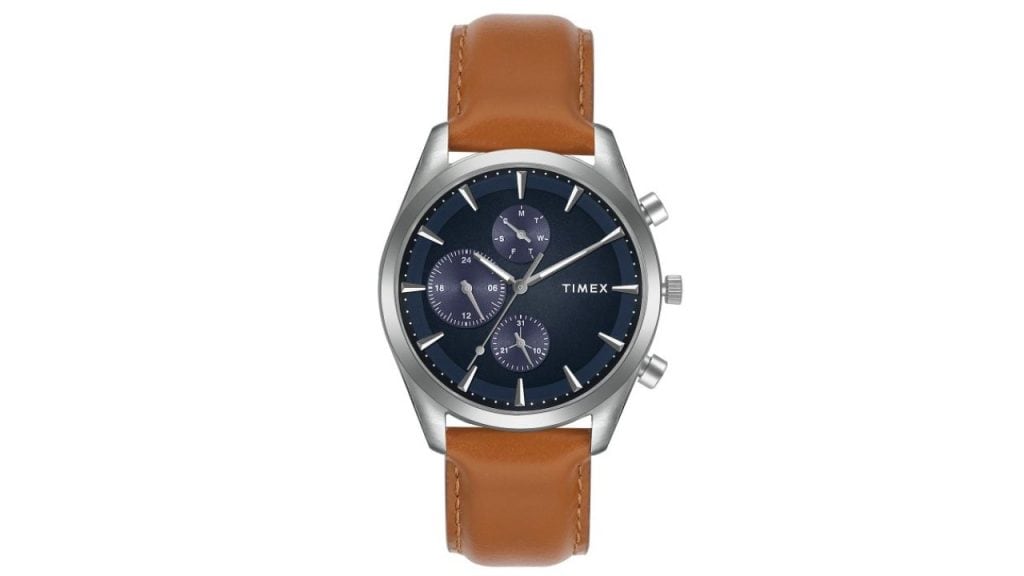Timex Multifunction Leather Strap Watch