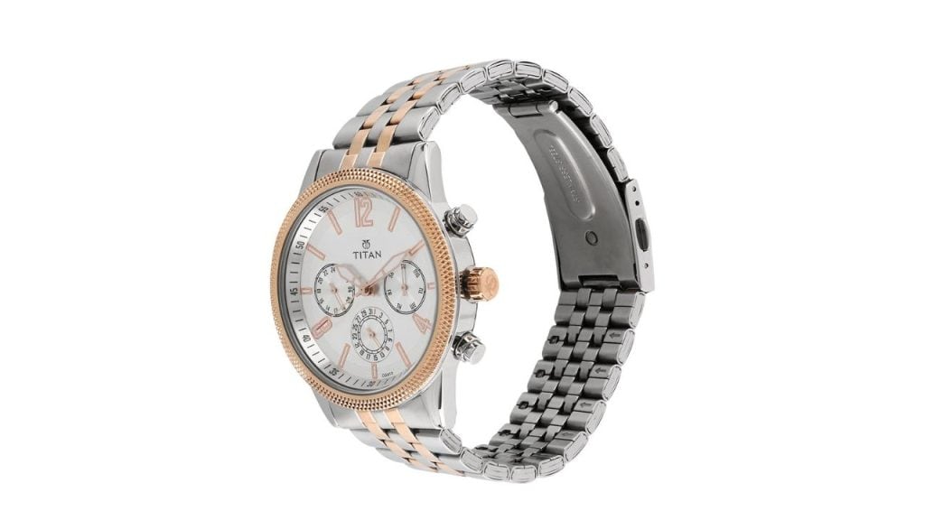 TitanMen White Analogue Watch 1734KM02