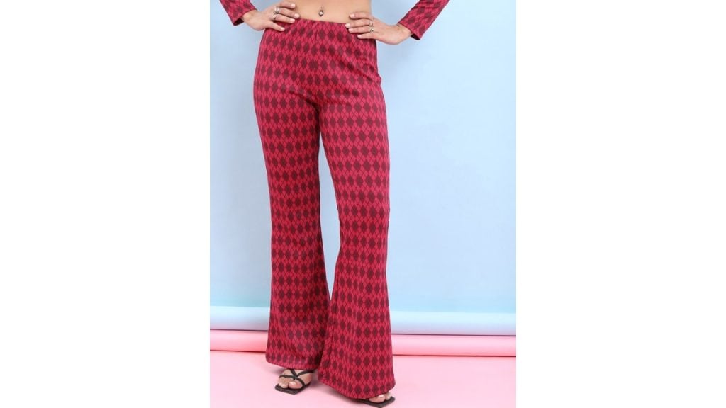 Tokyo Talkies Women Printed Bootcut Trousers