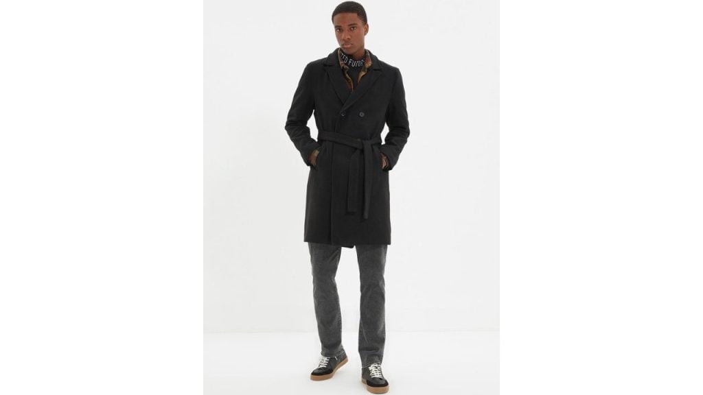 Trendyol Notched Lapel Winter Trench Coat