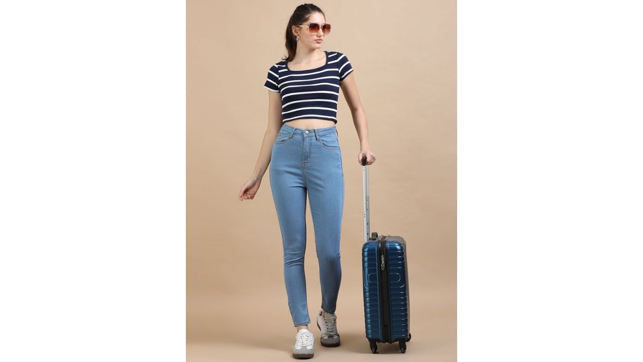 URBAN POCHE Women Skinny Fit High-Rise Cotton Jeans