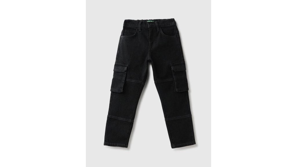 United Colors of Benetton Boys Mid-Rise Cotton Straight Fit Jeans