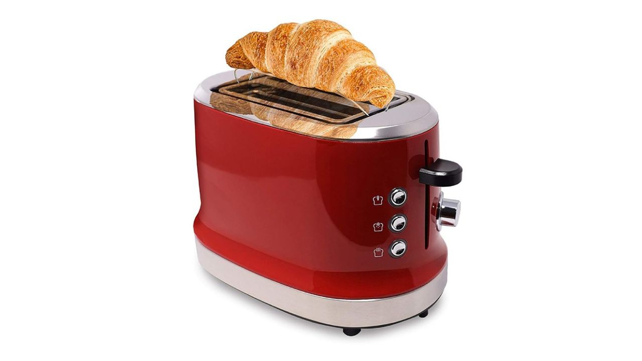 V-GuardVT240 Red 950 watts 6 Browning Levels 2 Slice Popup Toaster
